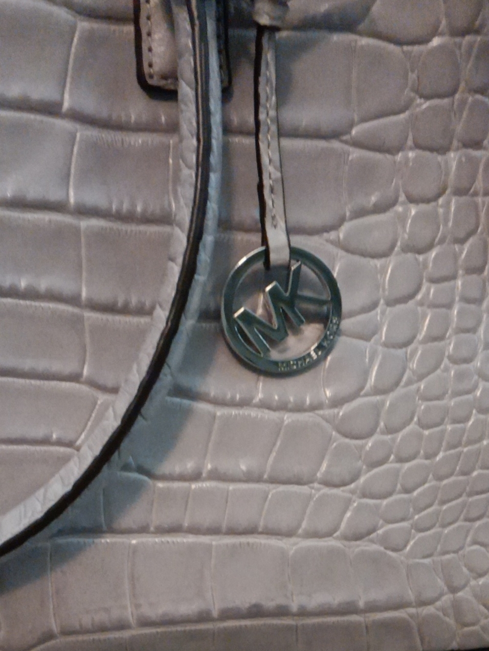 Michael Kors Grey Croc-Embossed Tote Bag - NWOT - Picture 2 of 5